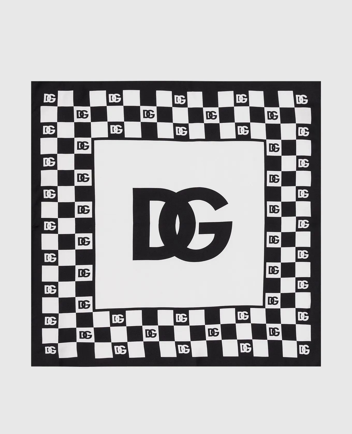 Dolce&Gabbana Sciarpa in seta con stampa logo GQ704EHI1F1