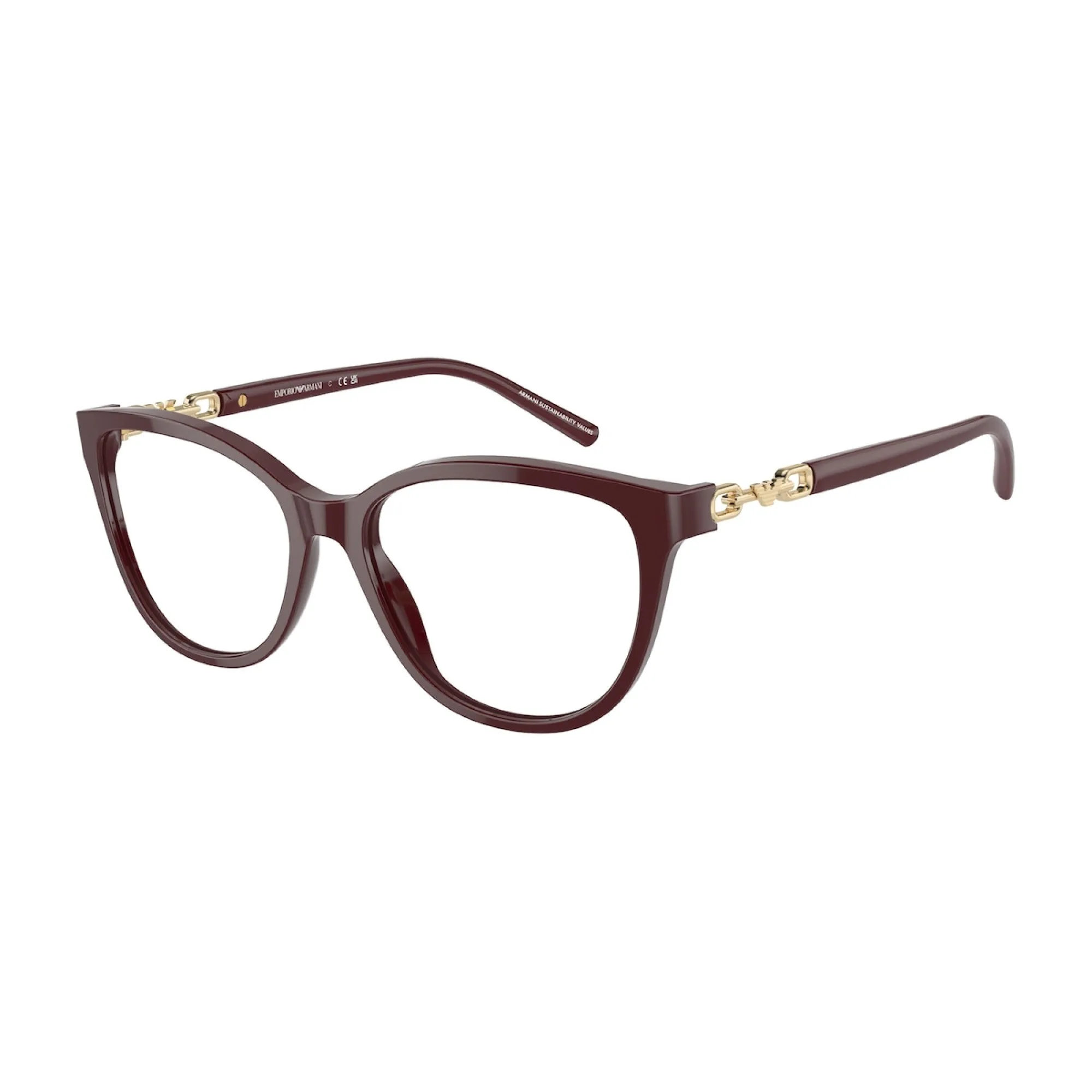   Emporio Armani EA 3190 - 5576 Bordeaux Lucido | Occhiale Da Vista Donna 