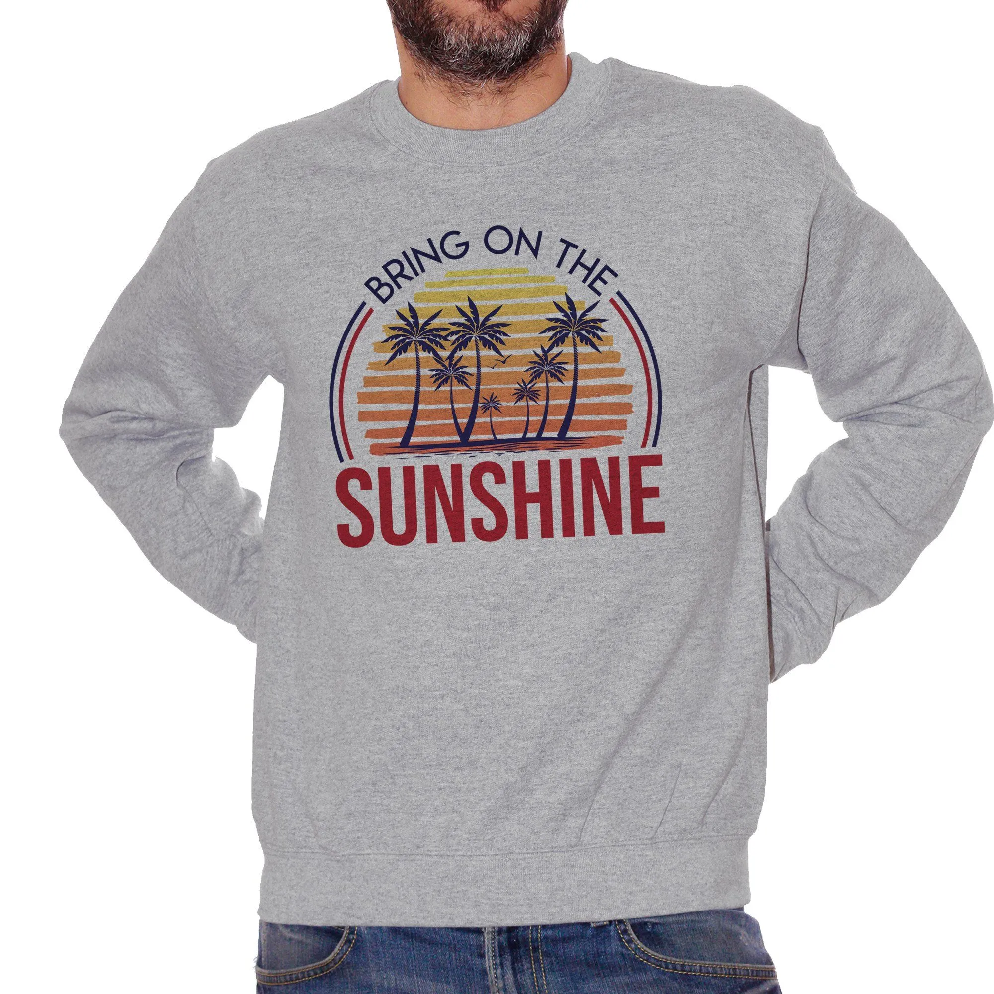 Felpa Girocollo Bring On The Sunshine Summer Sunset - SOCIAL
