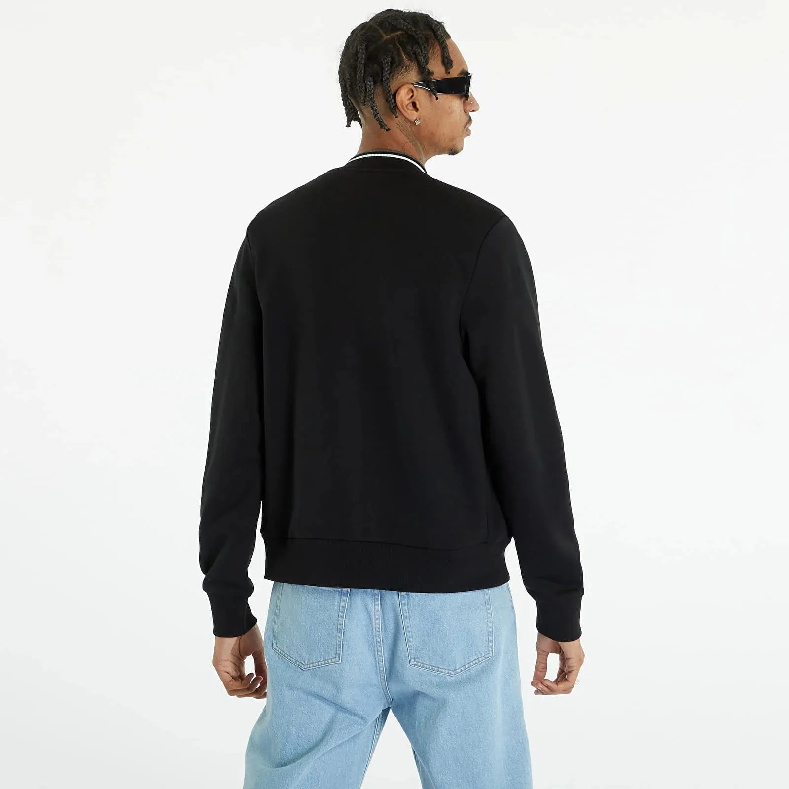 Fred Perry Felpa con ZipThrough Sweatshirt Nera