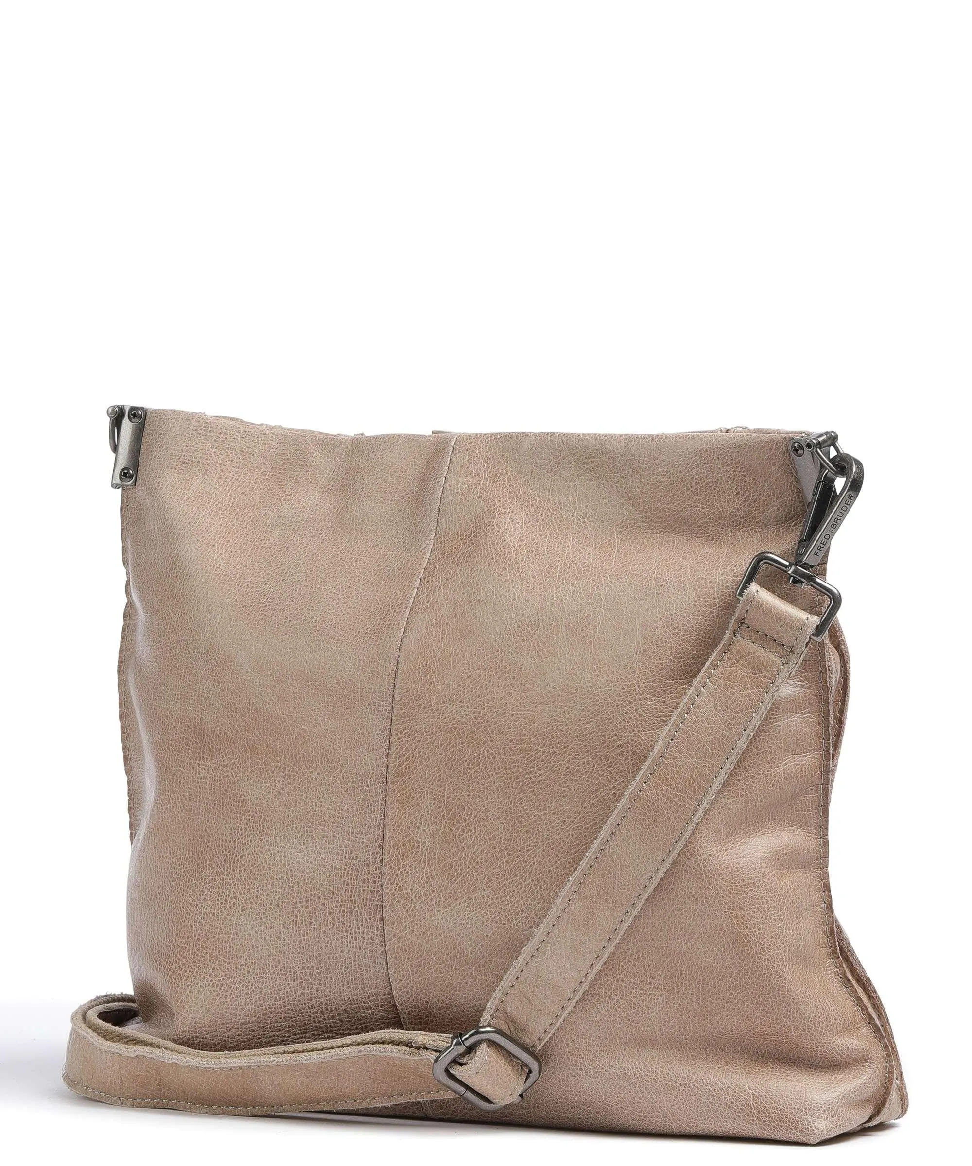  FredsBruder Izzle Borsa a spalla pelle granulata taupe  
