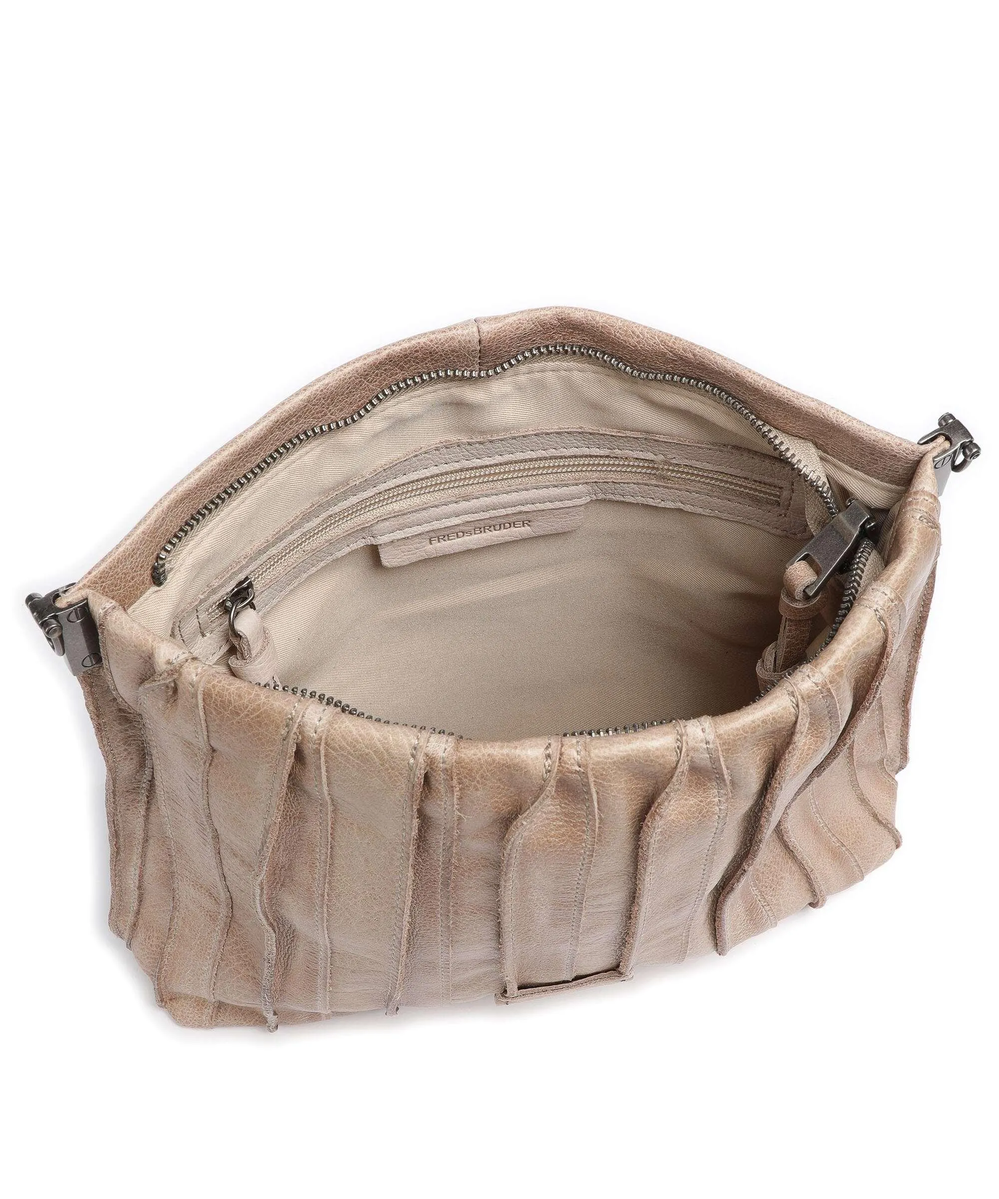  FredsBruder Izzle Borsa a spalla pelle granulata taupe  