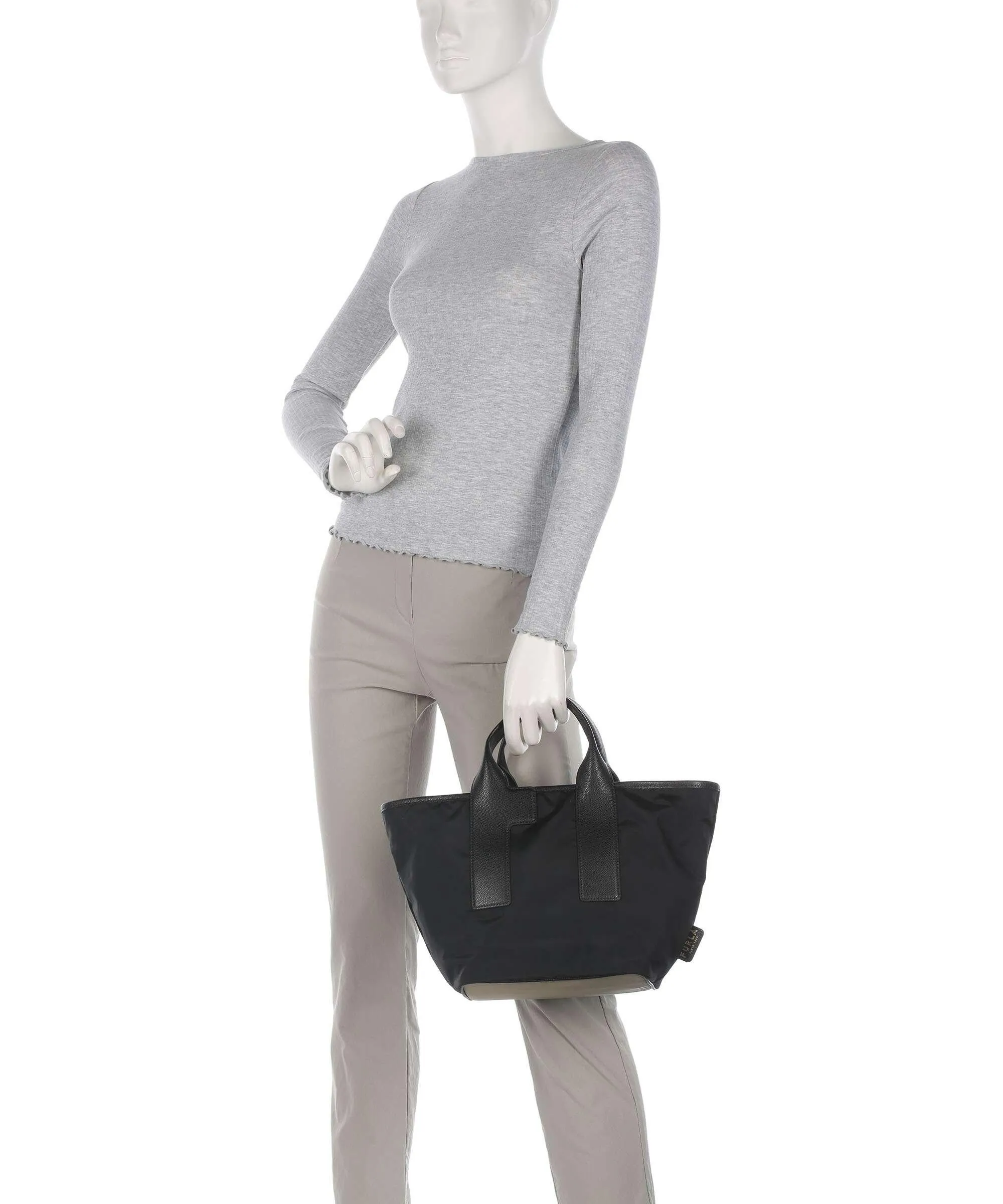  Furla Arco Fly M Borsa a mano nylon nero  
