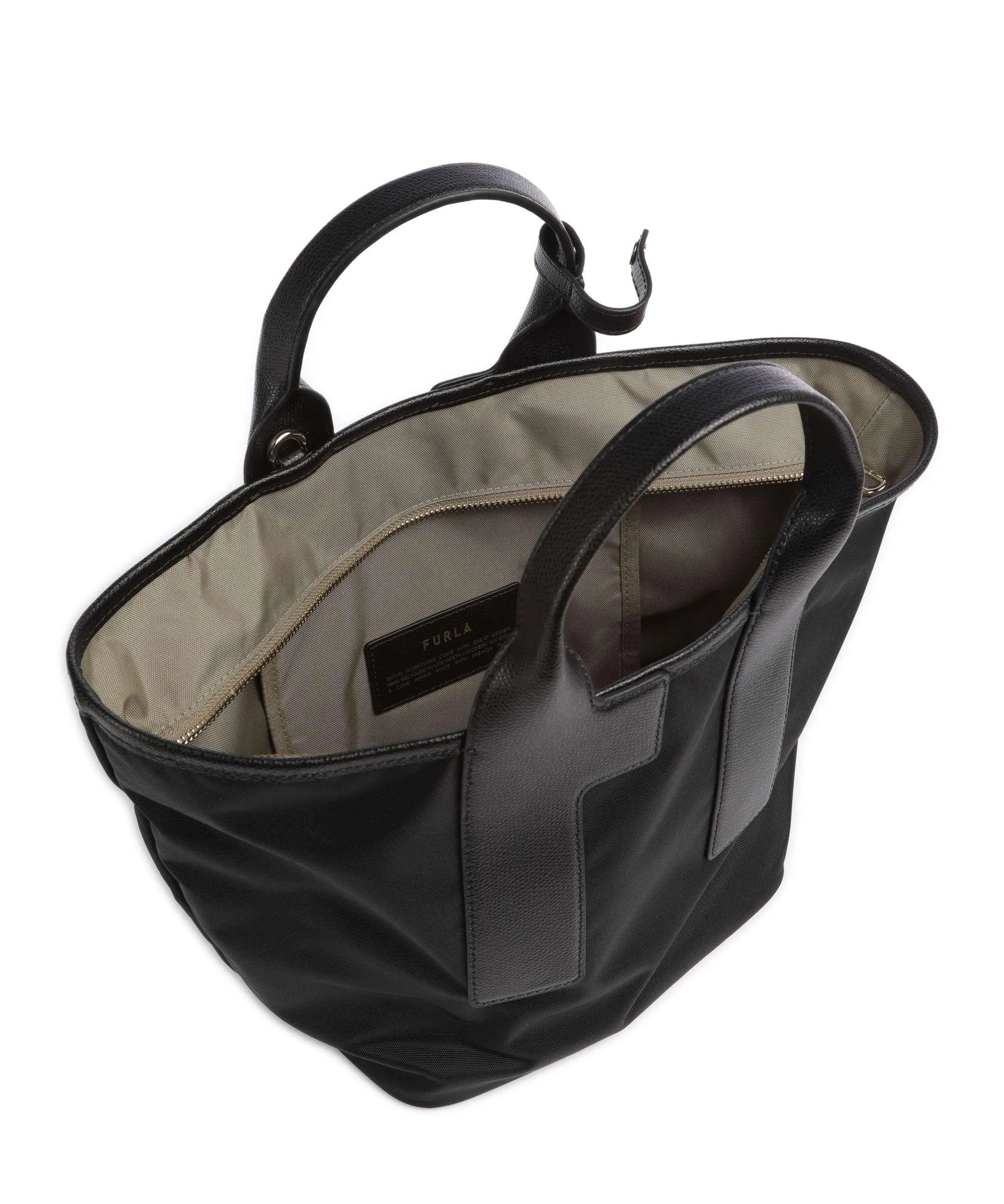  Furla Arco Fly M Borsa a mano nylon nero  