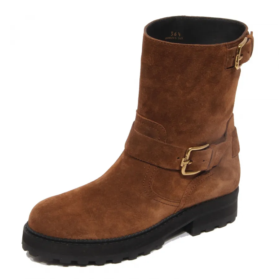 G2120 biker basso TOD'S suede brown biker boot woman