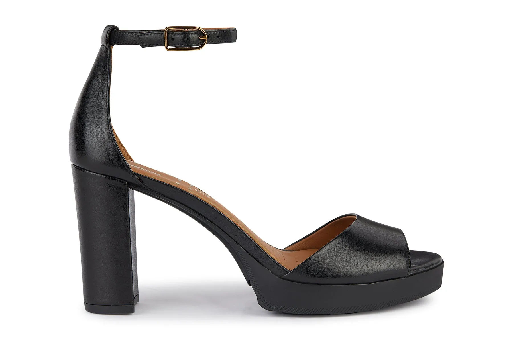 GEOX Sandalo Tacco Alto Donna - D45B6D00043 Nero  