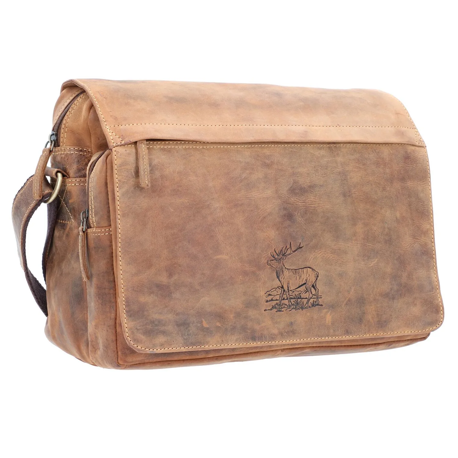 Greenburry Borsa a tracolla vintage in pelle 30 cm