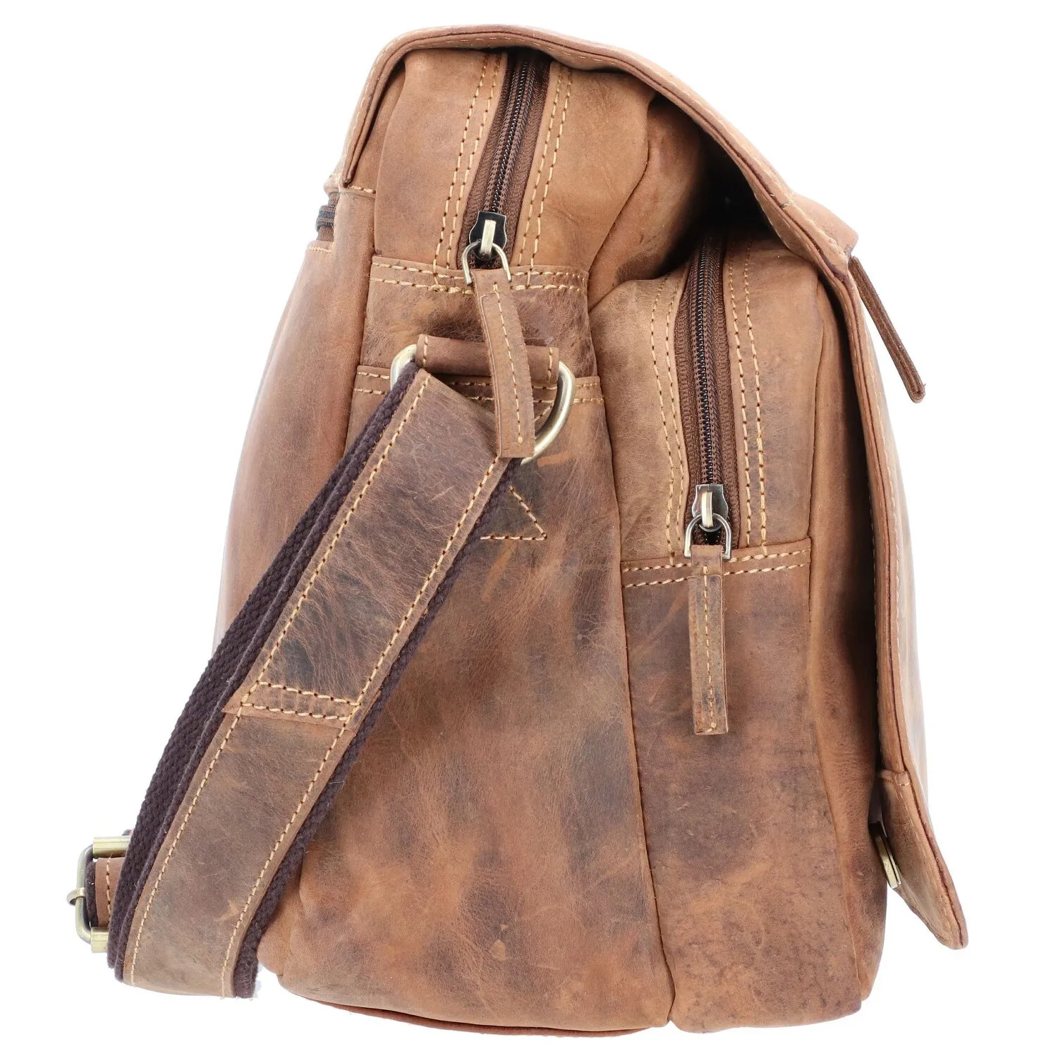 Greenburry Borsa a tracolla vintage in pelle 30 cm