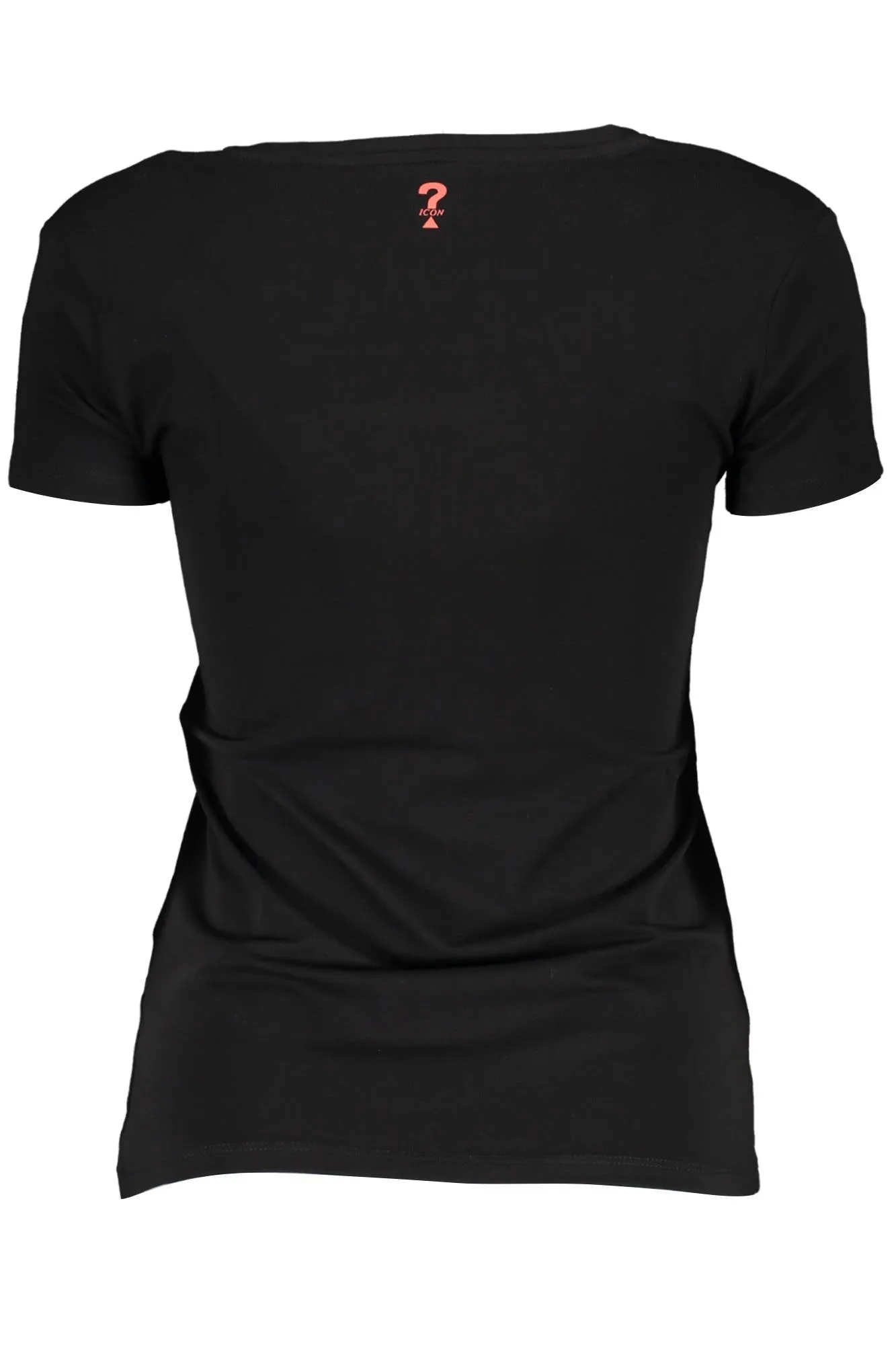 GUESS JEANS T-SHIRT MANICHE CORTE DONNA NERO