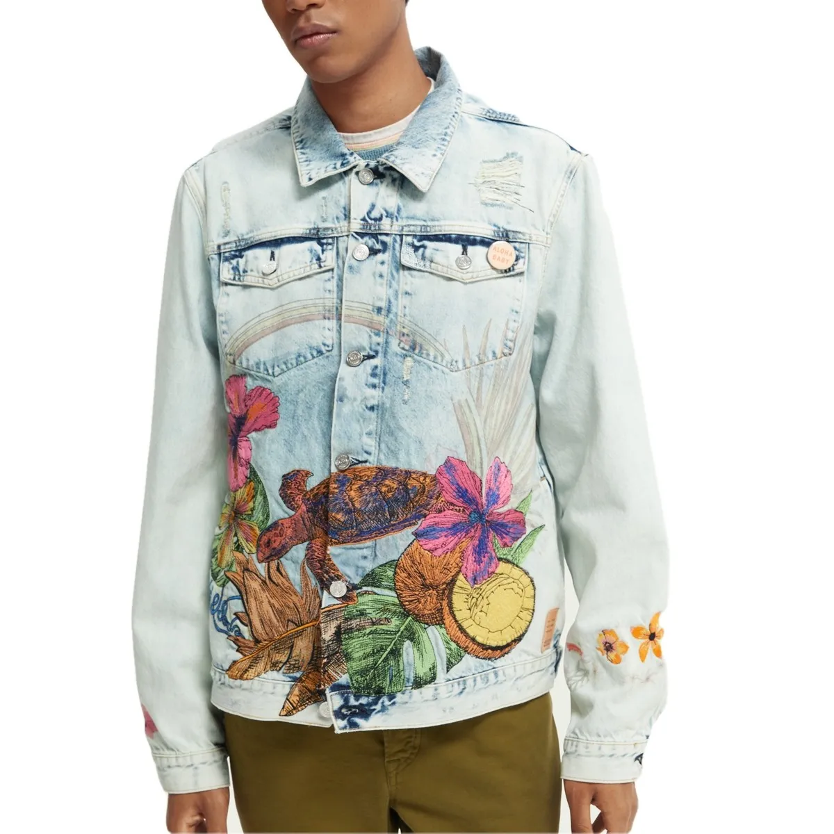 Hawaiian Flow - Giacca Trucker In Cotone Biologico