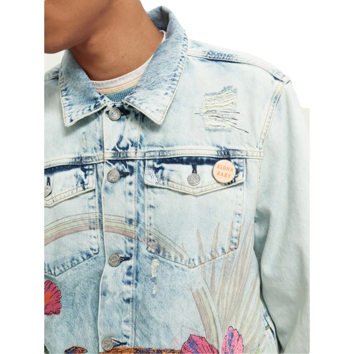 Hawaiian Flow - Giacca Trucker In Cotone Biologico