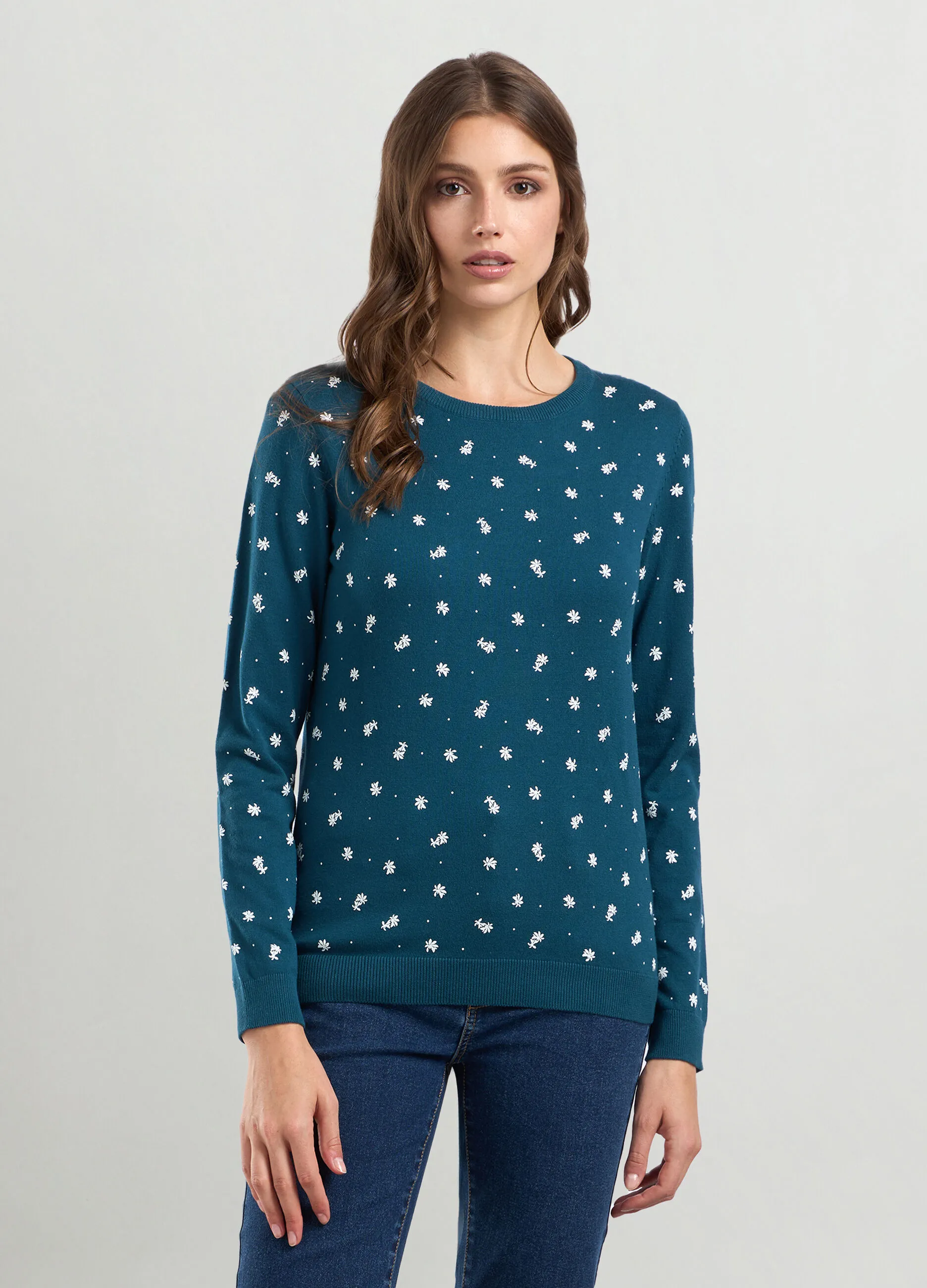 IWIE  Girocollo tricot in misto cotone donna