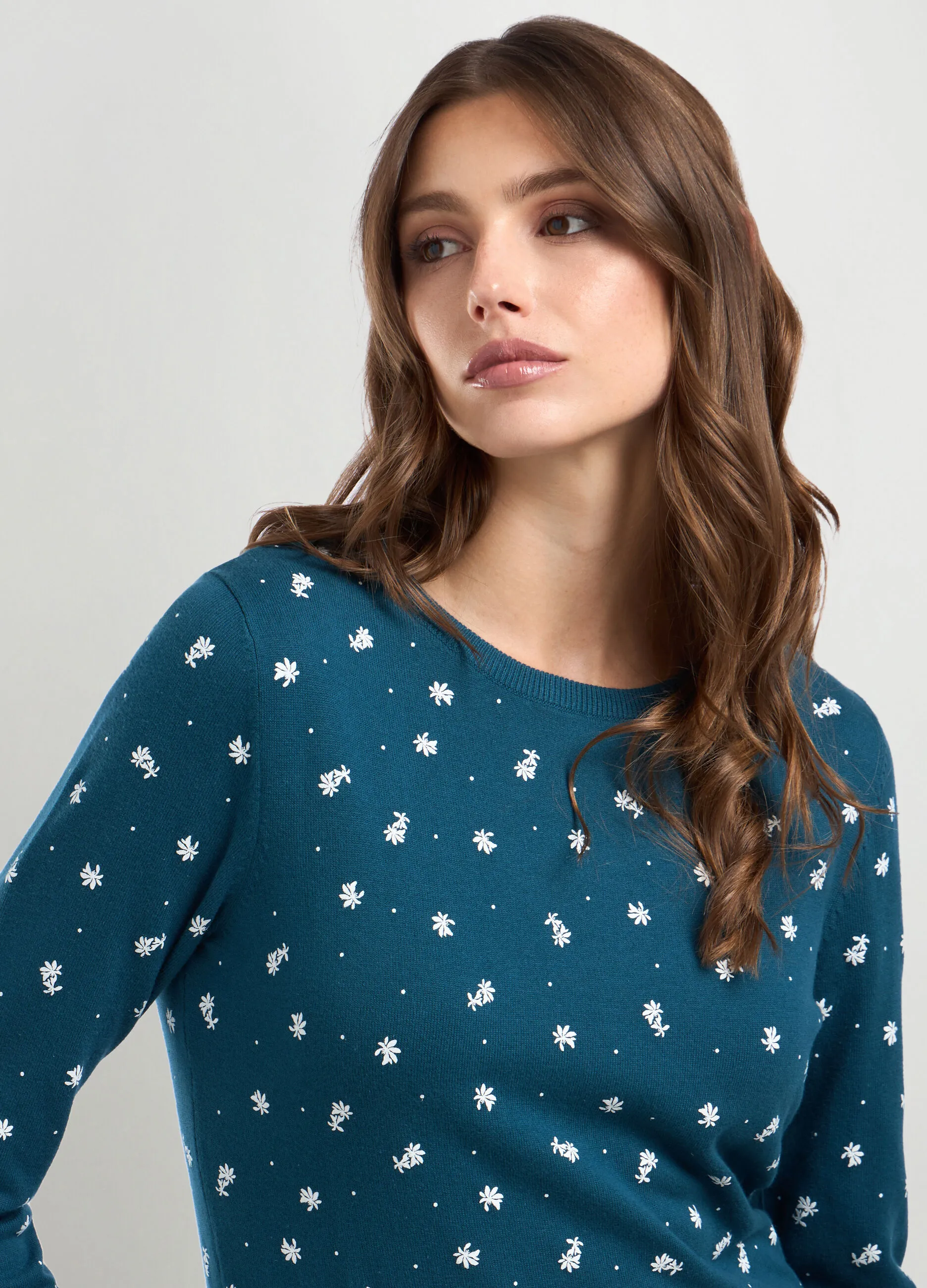 IWIE  Girocollo tricot in misto cotone donna