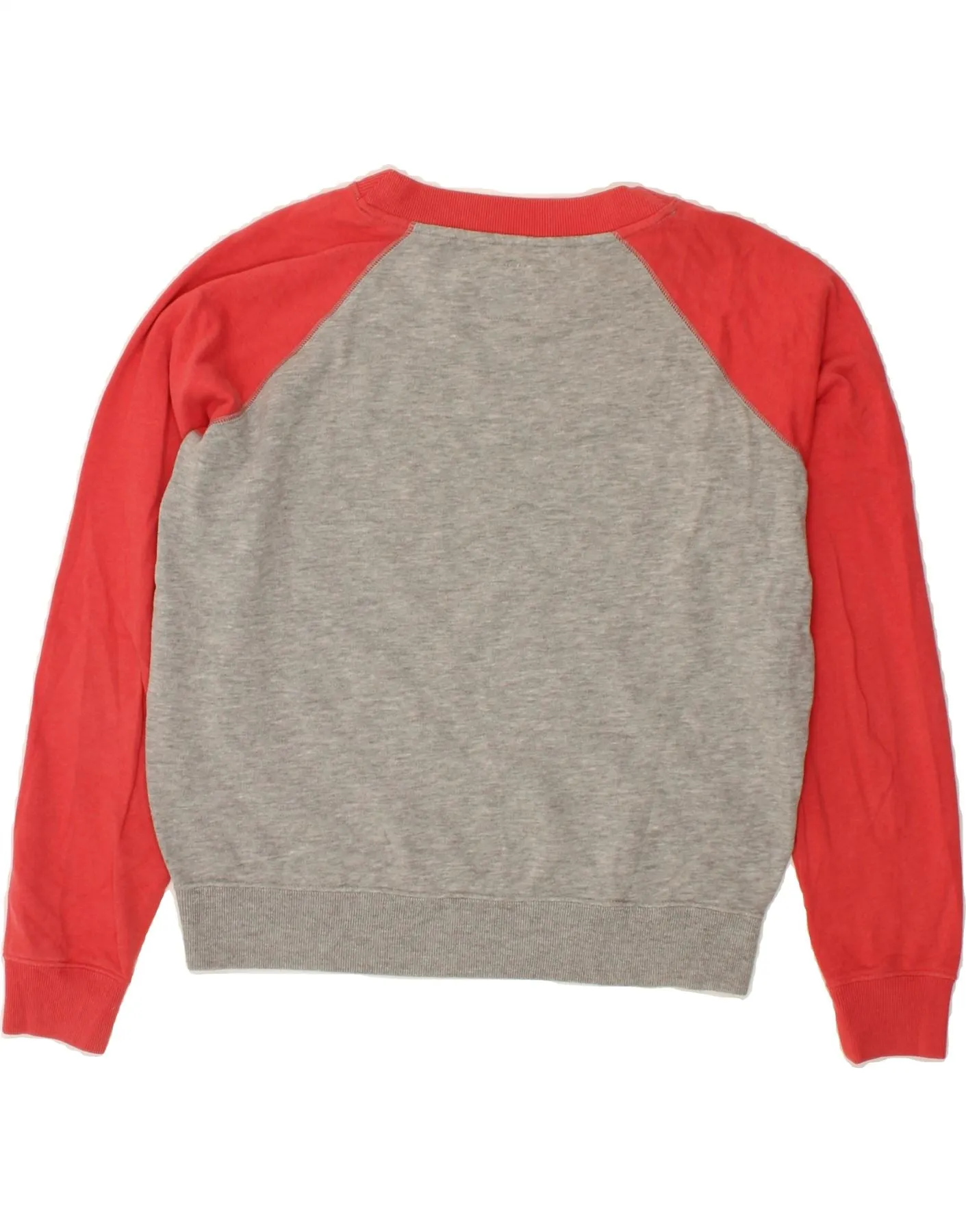 JACK WILLS Womens Graphic Sweatshirt Jumper UK 8 Small Grey Colourblock