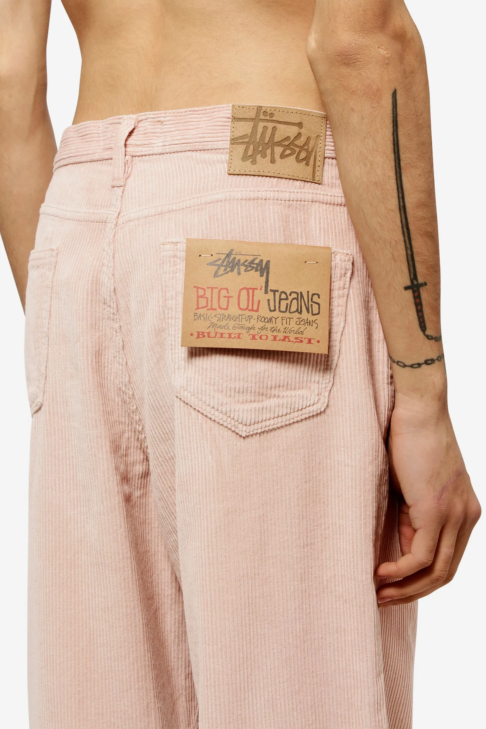 Jeans CORDUROY BIG OL in cotone rosa