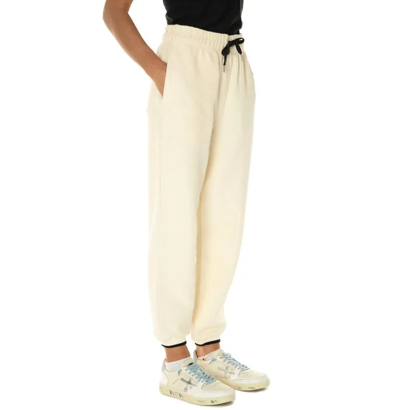 Jogger beige con monogramma TH 