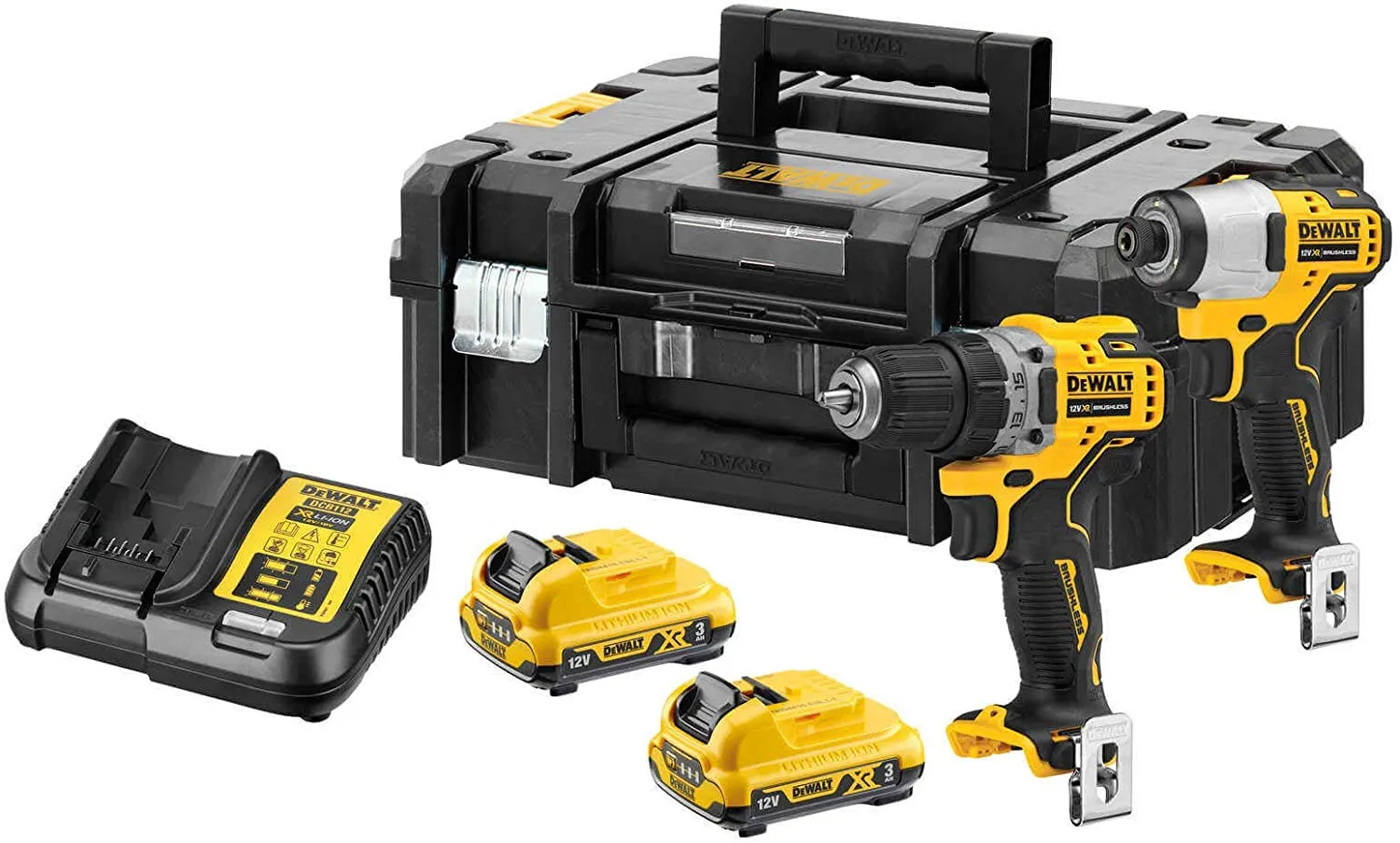 KIT DEWALT TRAPANO 12V DCD701 + AVVITATORE AD IMPULSI 12V DCF801