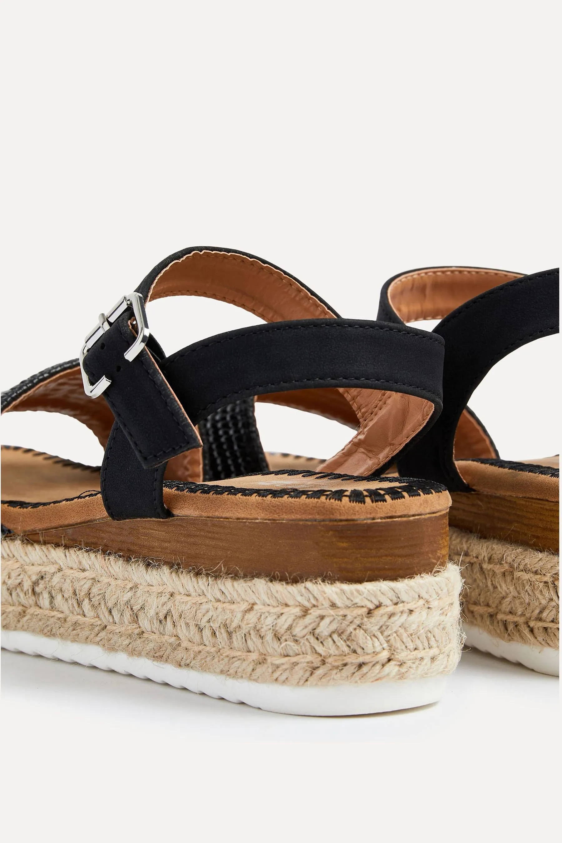 Linzi Panama - Sandali flatform in due parti in rafia