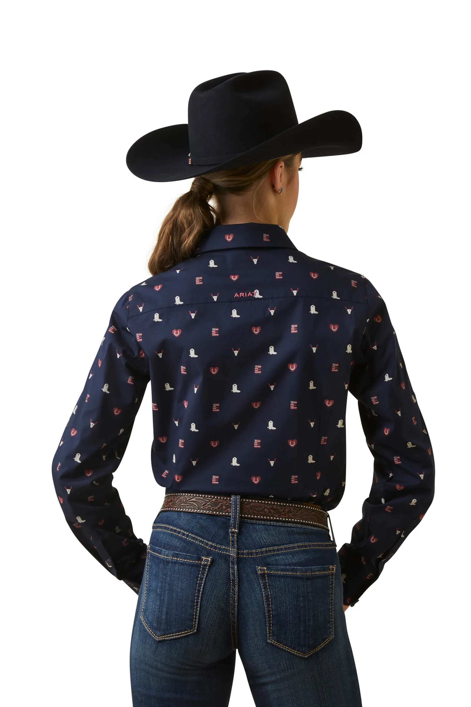 Maglia a maniche lunghe elasticizzata Ariat Team Kirby da donna