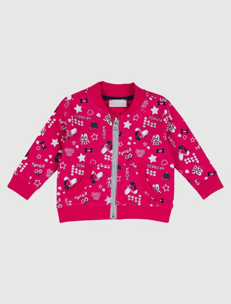 Maglia In Felpa Aperta Chicco - Rosa