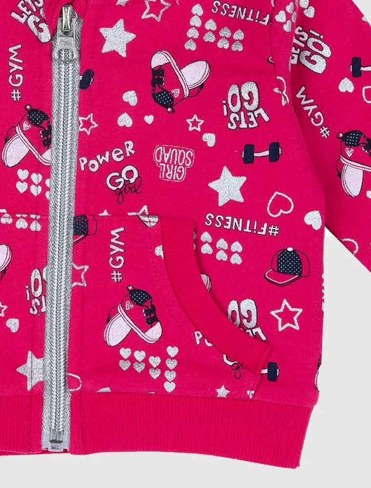 Maglia In Felpa Aperta Chicco - Rosa