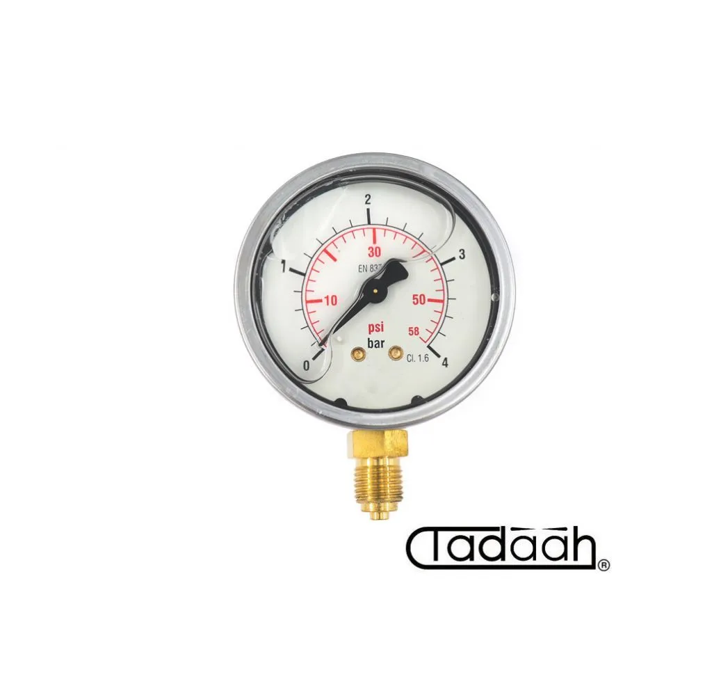 Manometro Ø63 attacco filetto 1/4", scala 0÷4 bar, 0÷58 psi