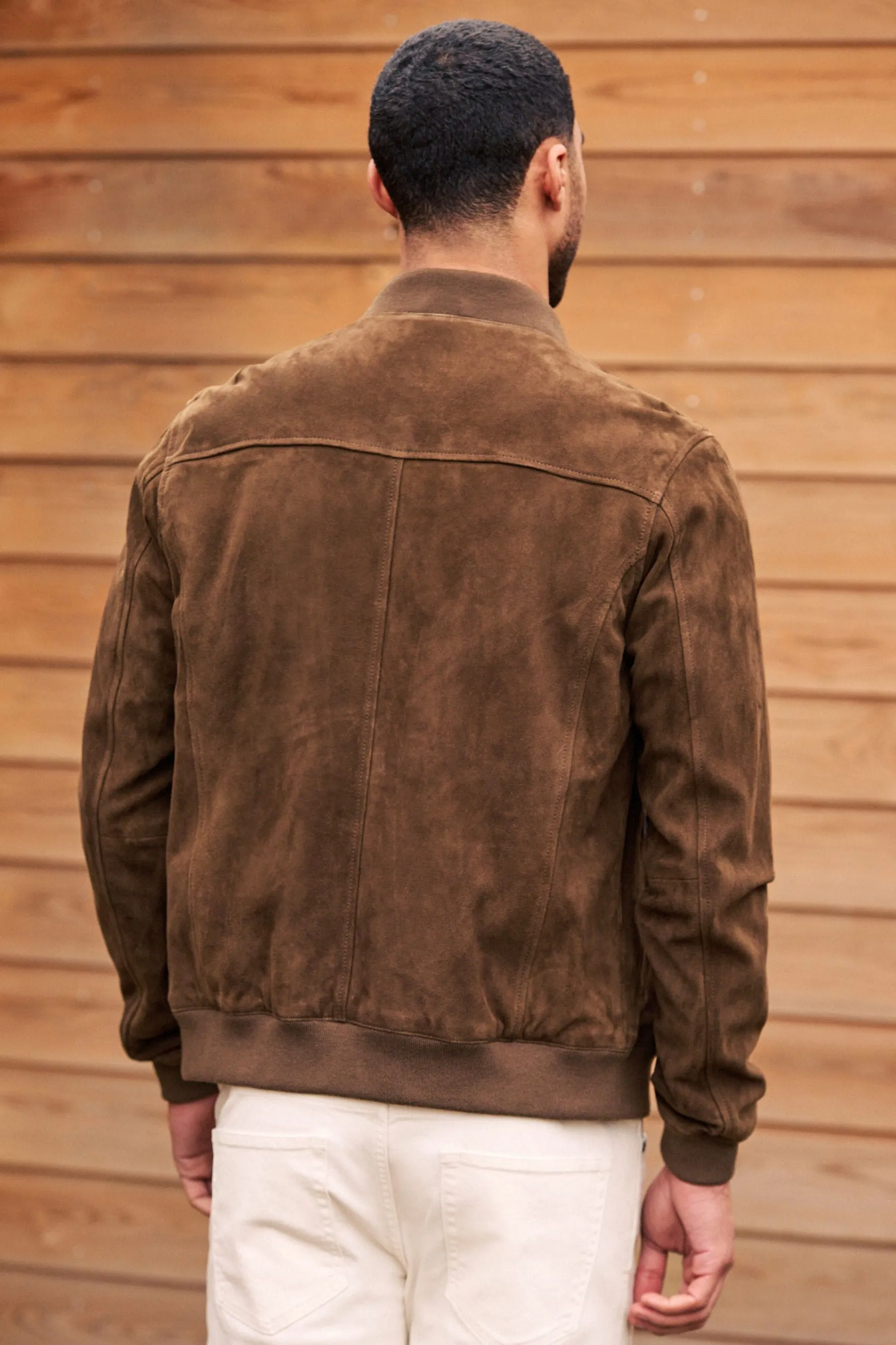 Marrone  - Bomber scamosciato