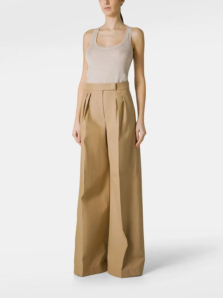 max mara Pantalone Corte wide leg in cotone