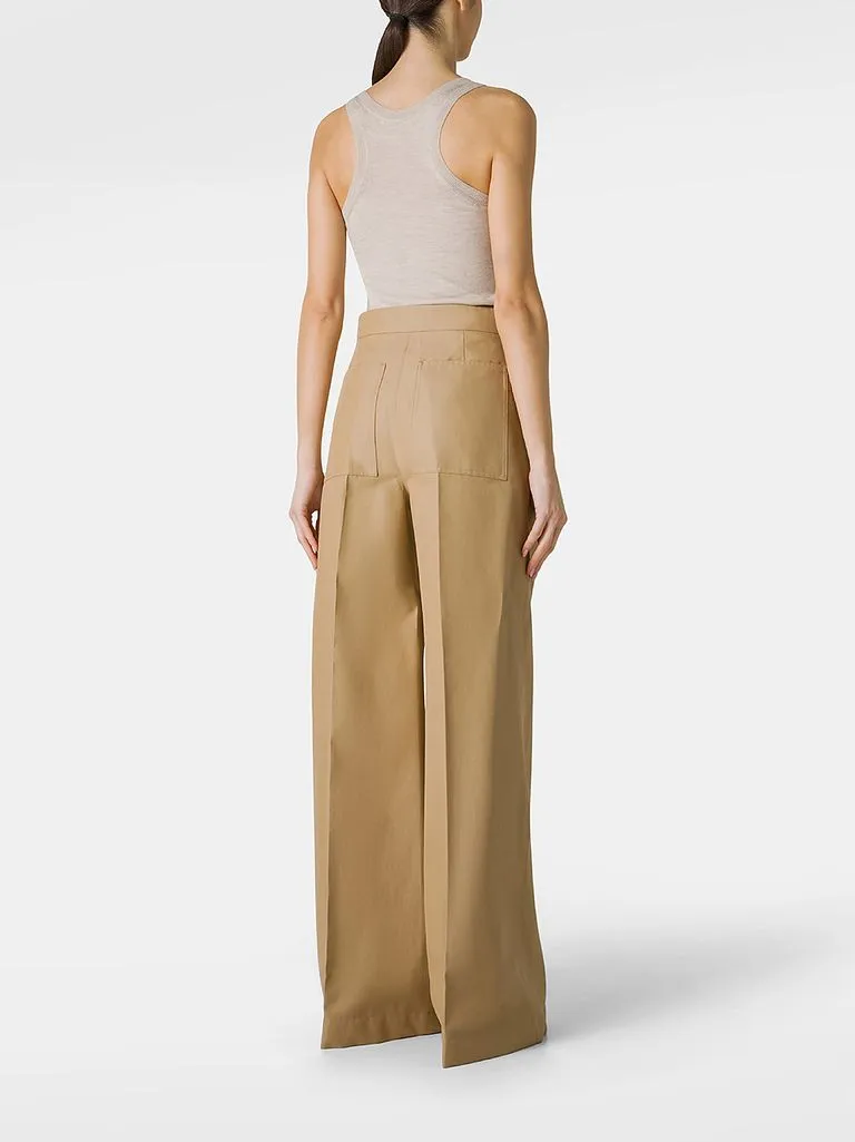 max mara Pantalone Corte wide leg in cotone