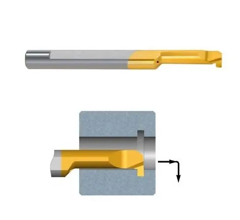 MGL4B0.5L15BMK Micro Bareno sinistro per scanalatura Tiny Tools Carmex in metallo duro BMK, fantina mobile
