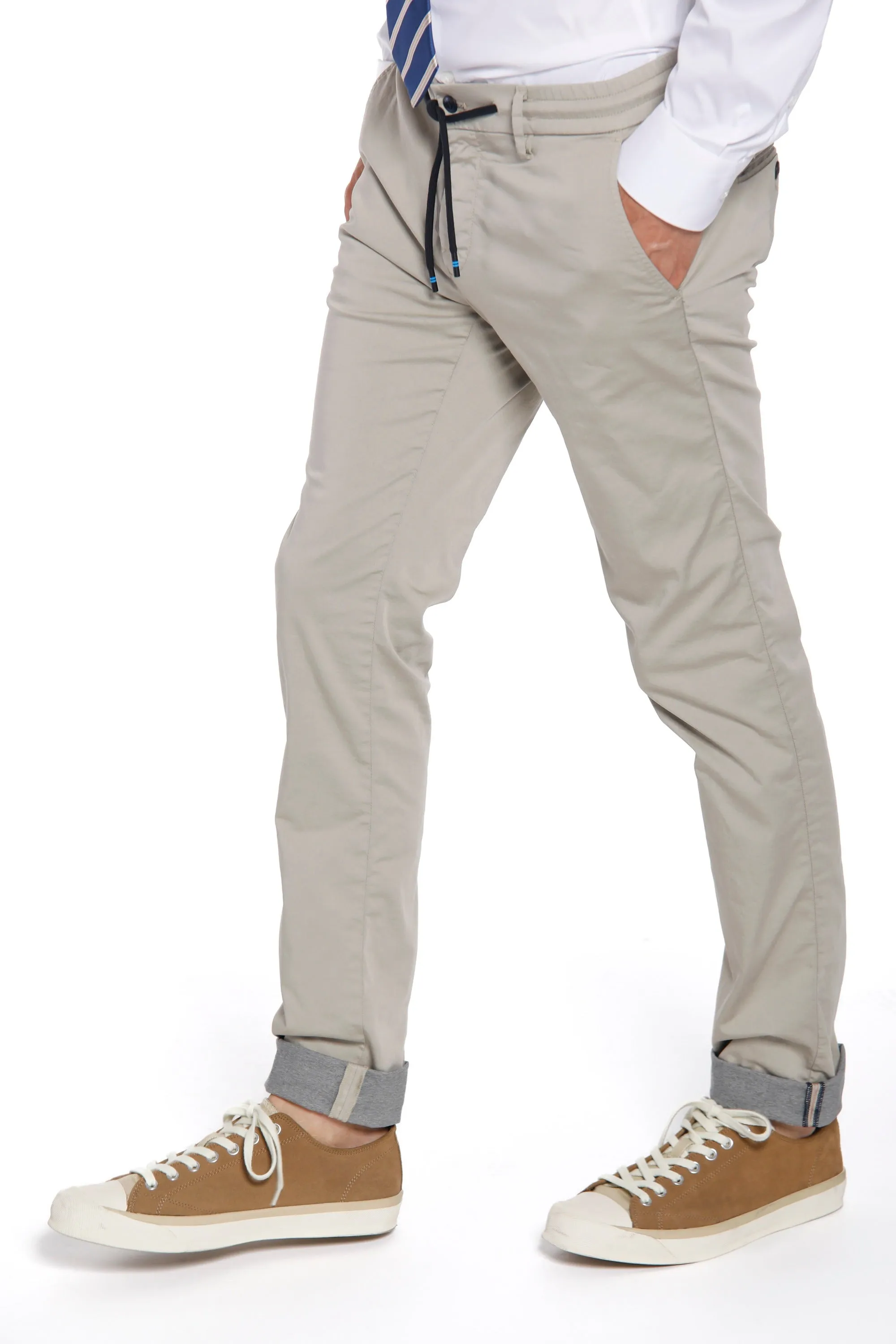 Milano Jogger Travel Pantalon jogger homme en satin techno stretch extra slim fit