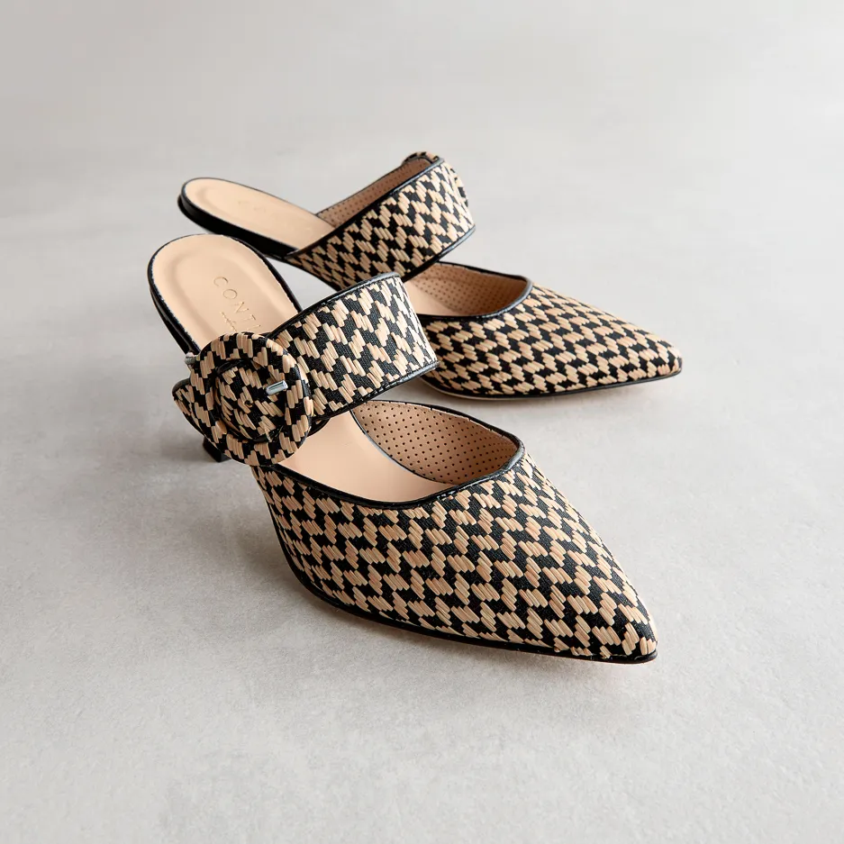 Mule Rafia Beige e Nere