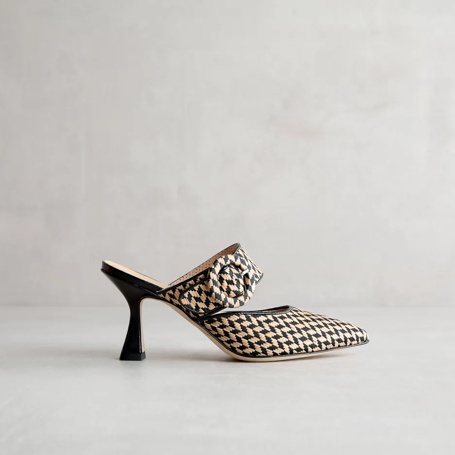 Mule Rafia Beige e Nere