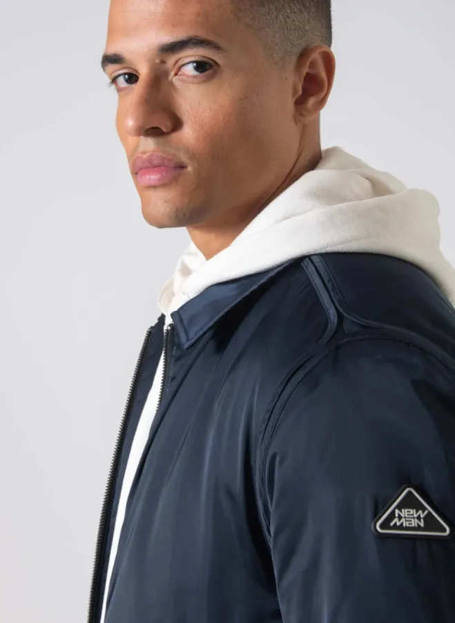  NEW MAN   Giacca bomber con colletto classico | Blu