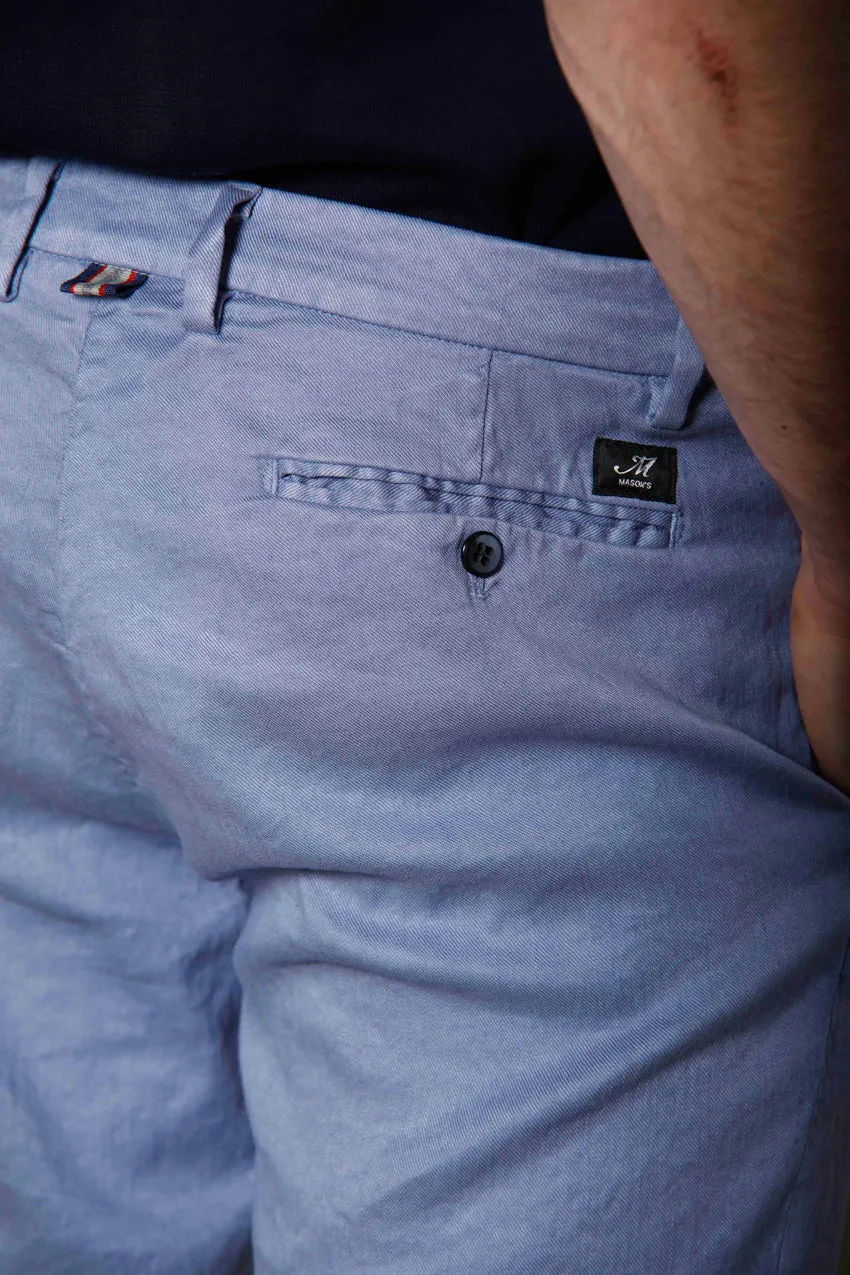 New York pantalon chino homme en lin et coton régulière
