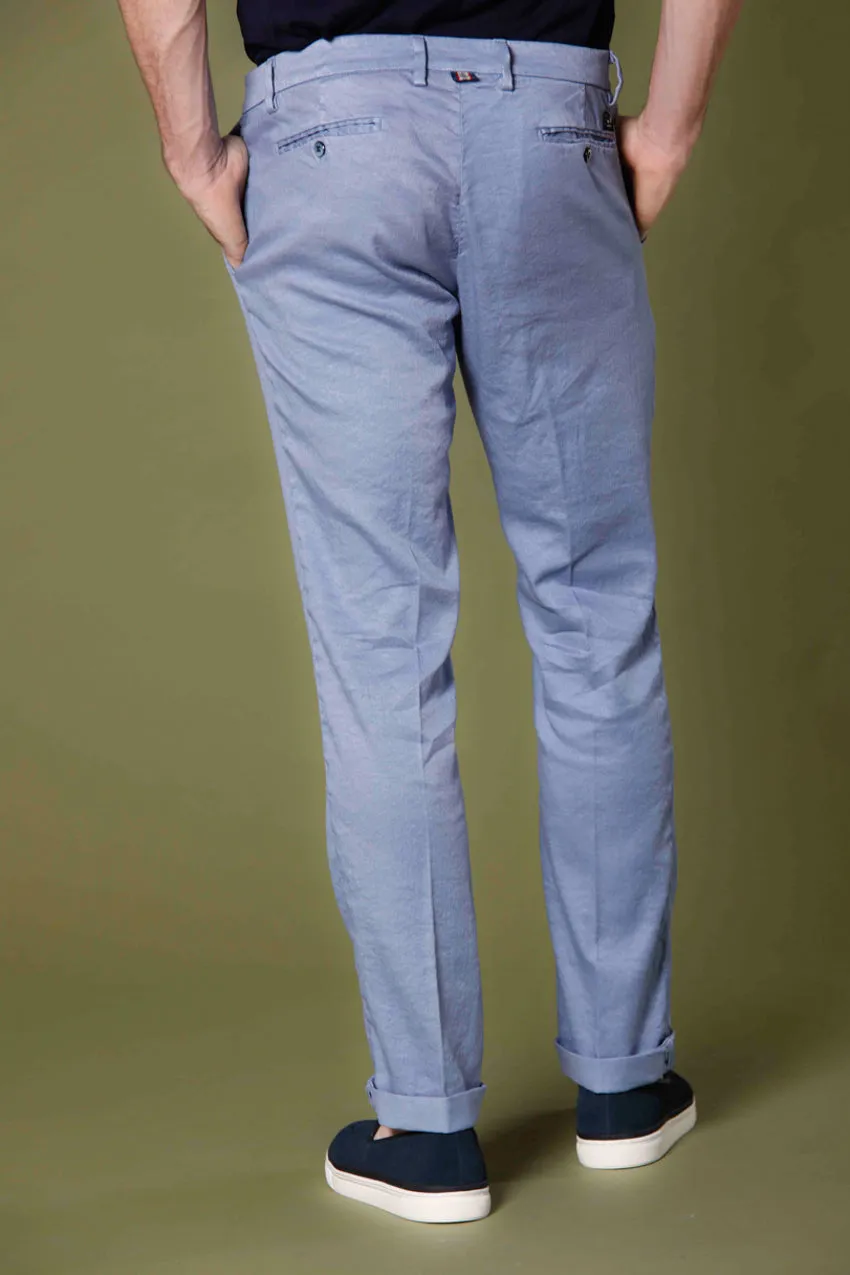 New York pantalon chino homme en lin et coton régulière