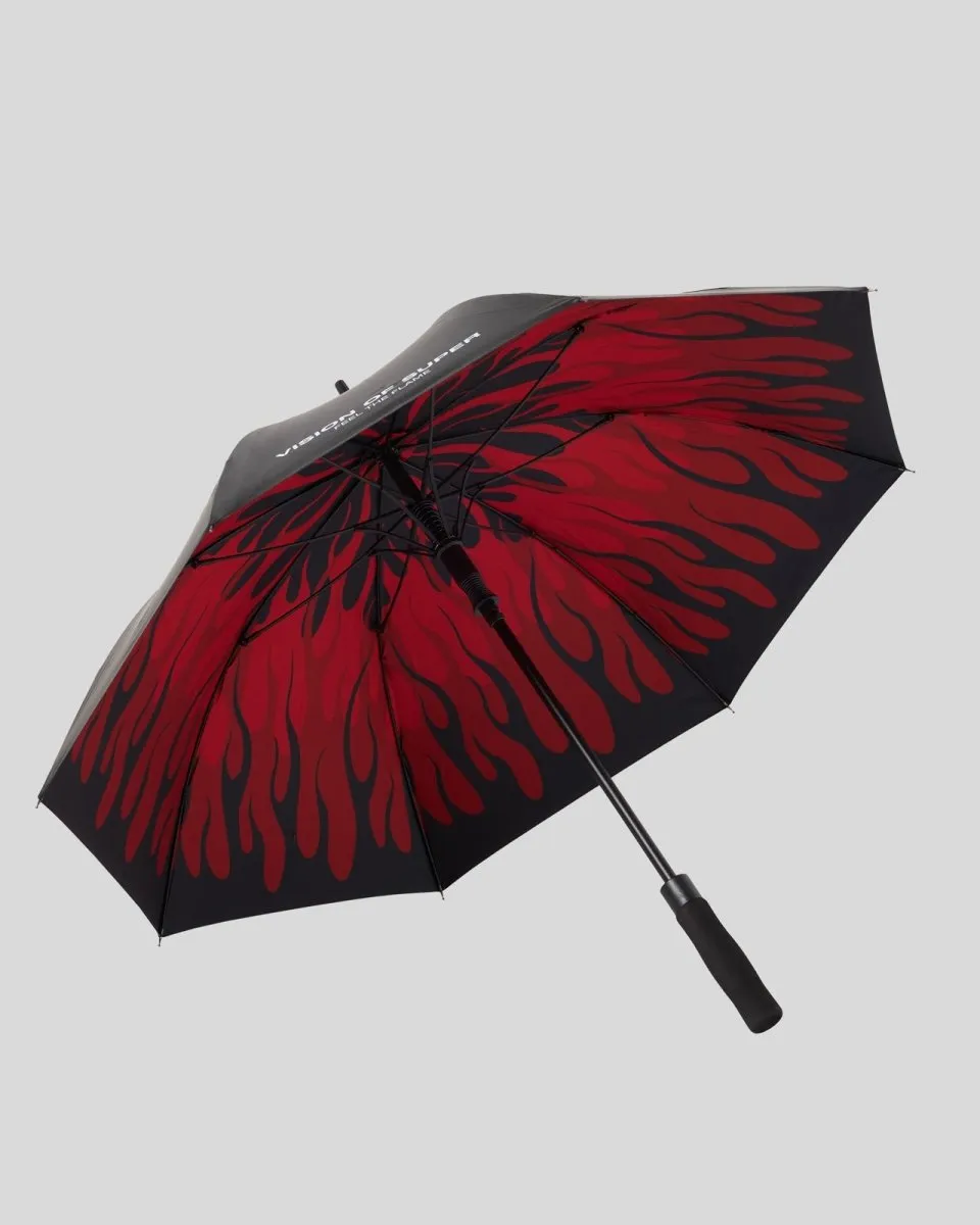 OMBRELLO NERO CON TRIPLA FIAMMA