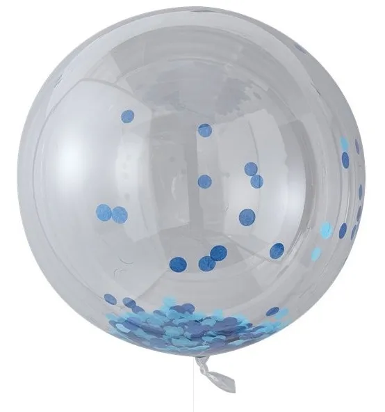 Palloncino palloncino coriandoli blu 91 cm