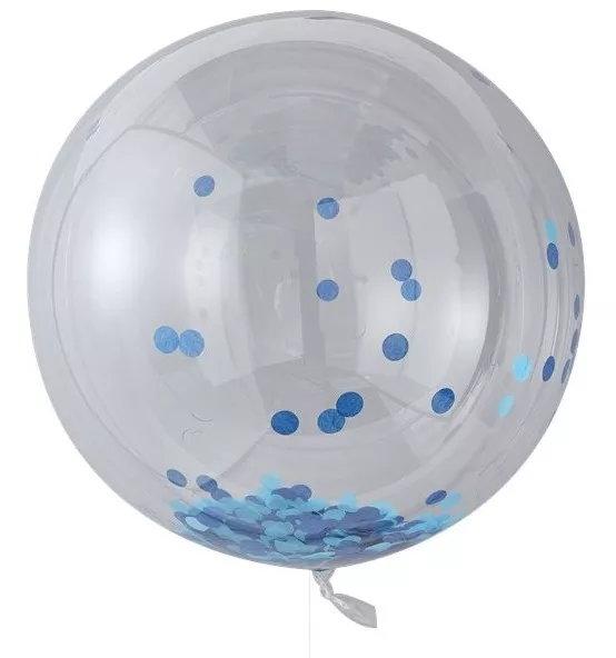Palloncino palloncino coriandoli blu 91 cm