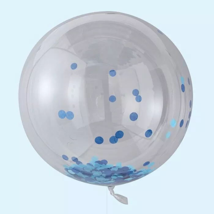 Palloncino palloncino coriandoli blu 91 cm