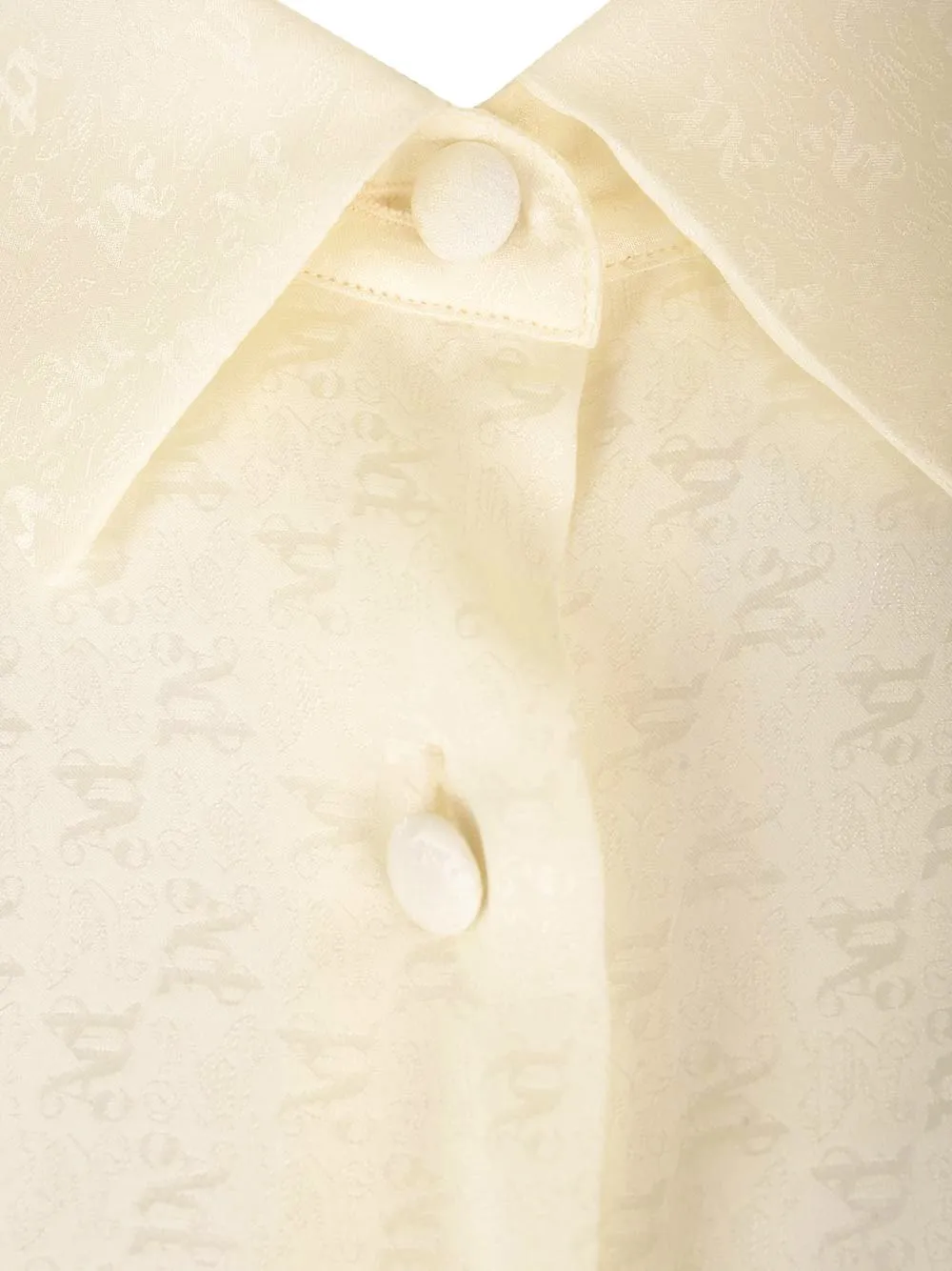   Palm Angels  Camicia in seta con monogram  