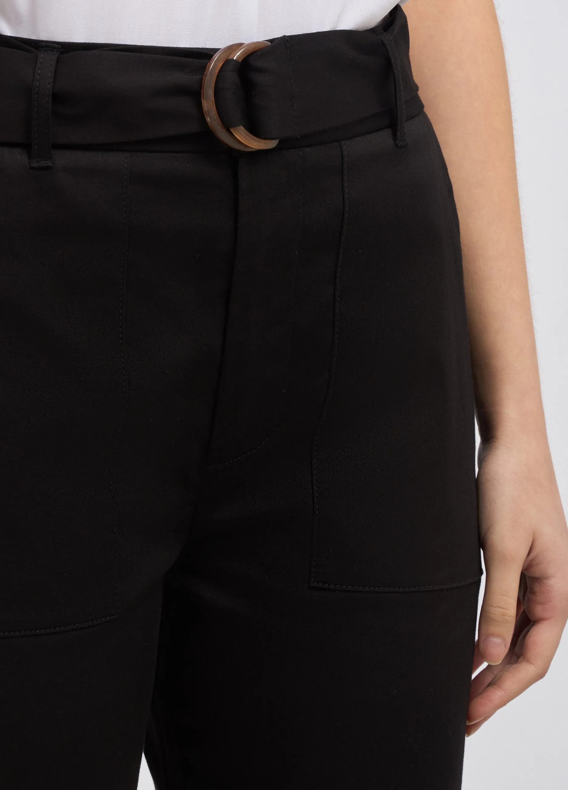 Pantalone a sigaretta con cintura donna