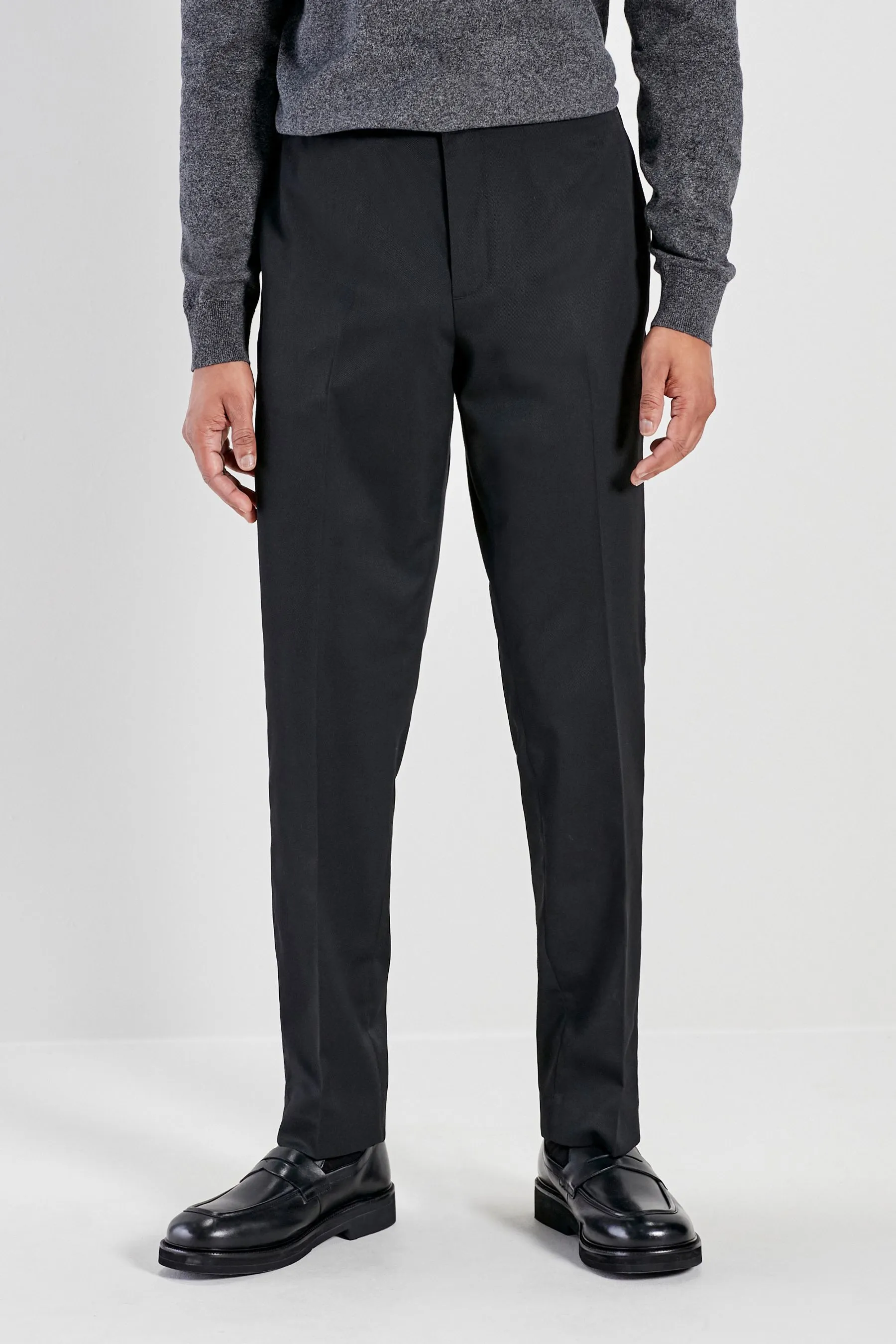 Pantaloni elegante in twill con regolabile laterale    