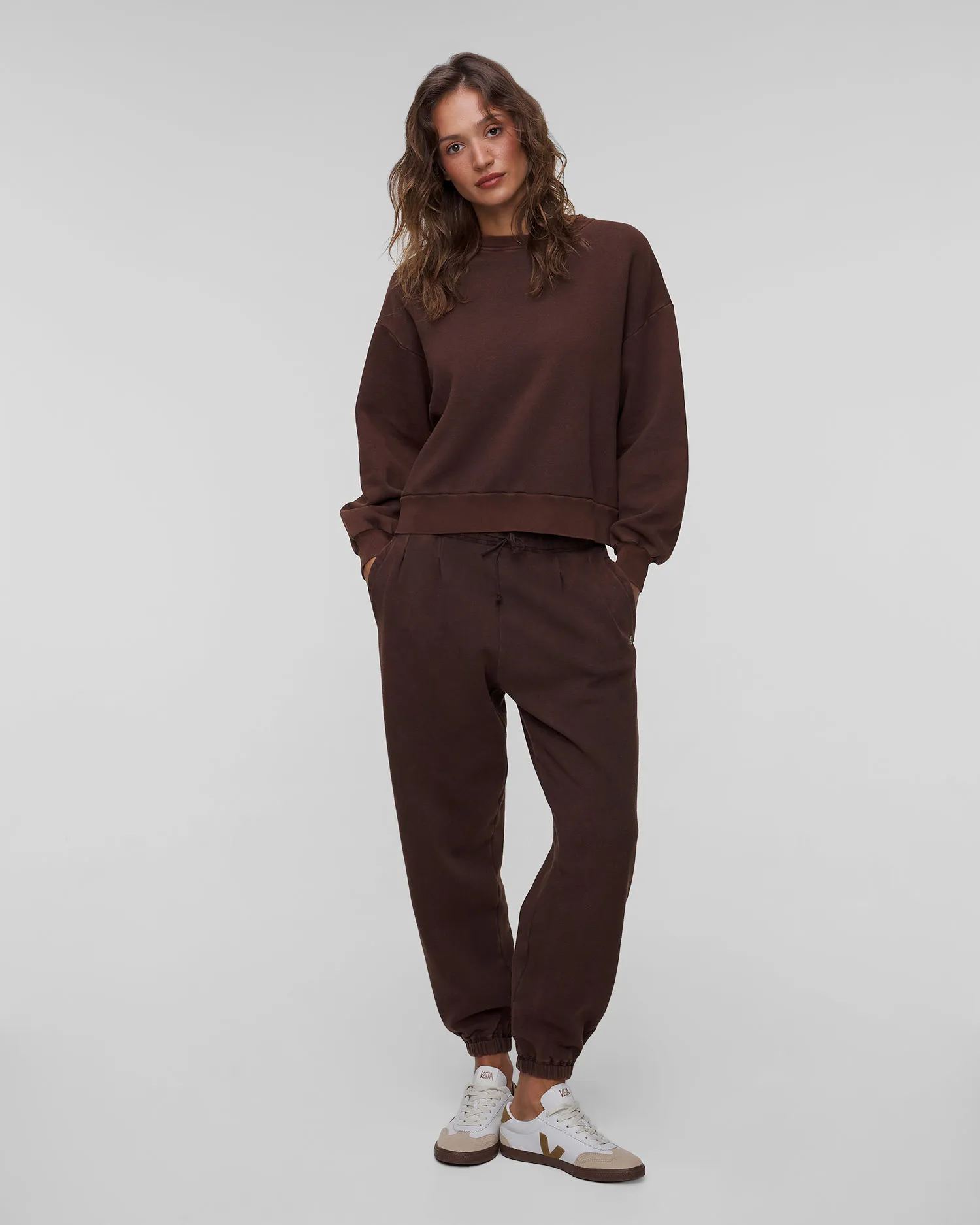 Pantaloni marroni da tuta da donna Deha C12165-26123