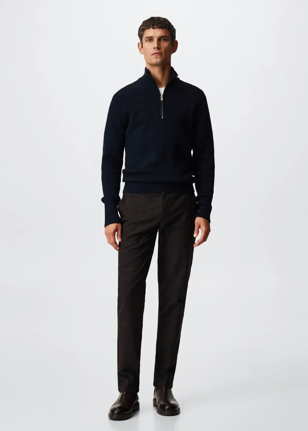 Pantaloni slim fit cotone quadri