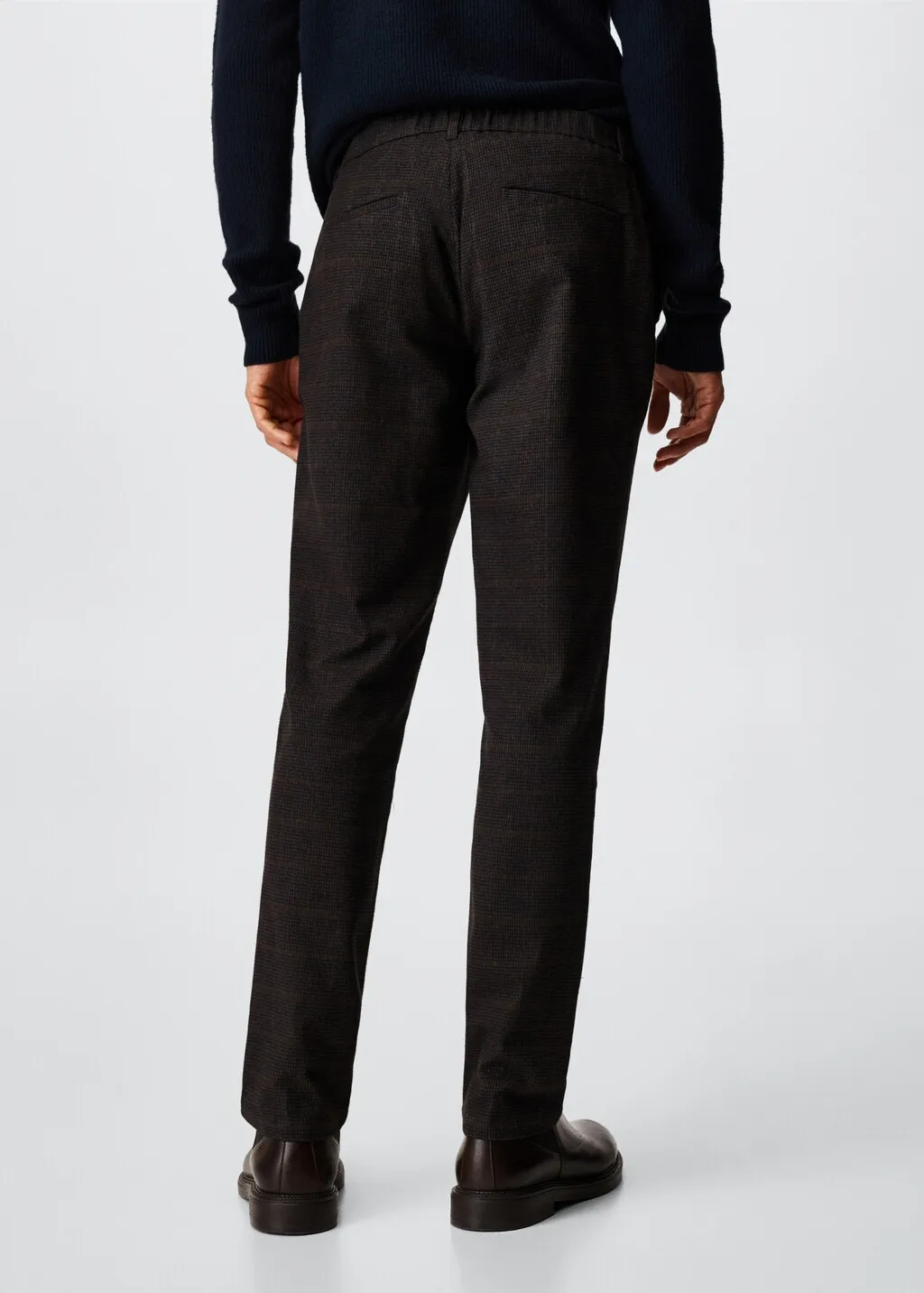 Pantaloni slim fit cotone quadri