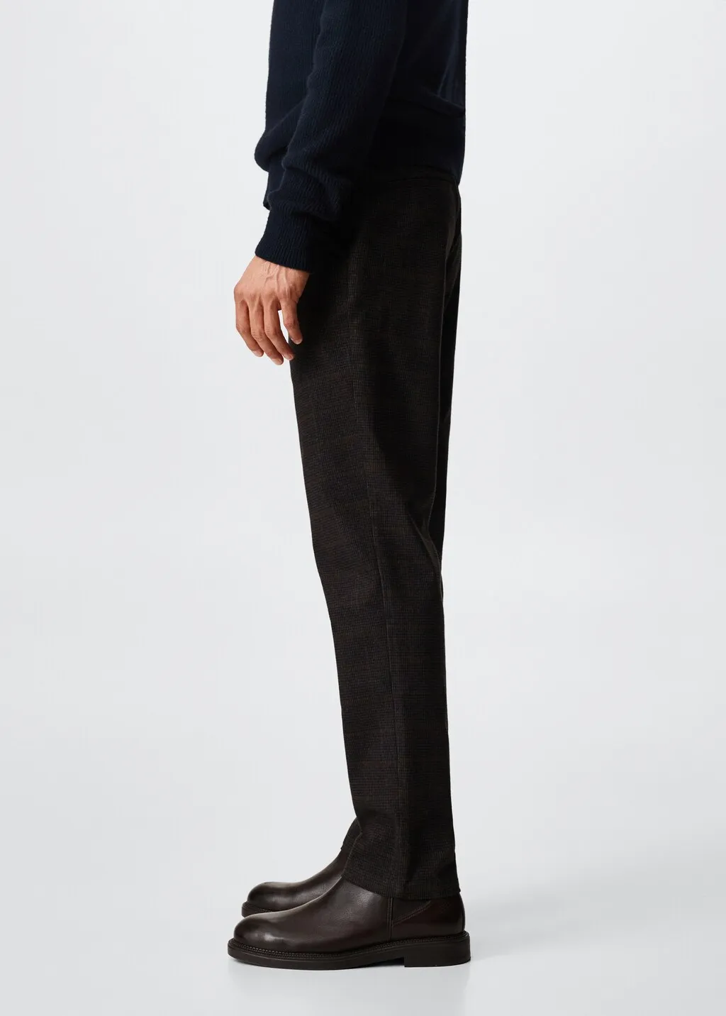 Pantaloni slim fit cotone quadri