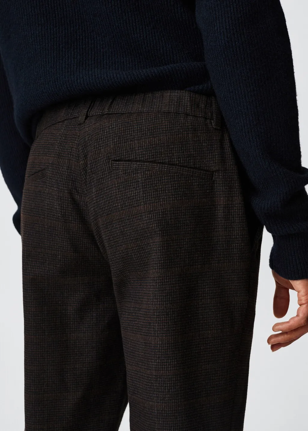 Pantaloni slim fit cotone quadri
