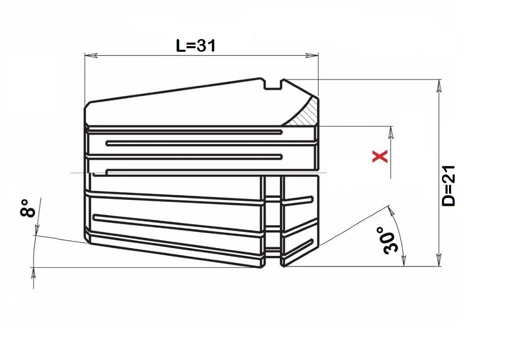 Pinza ER20 Ultra Precisa DIN 6499/B da Diametro 1.0mm a 10.5mm