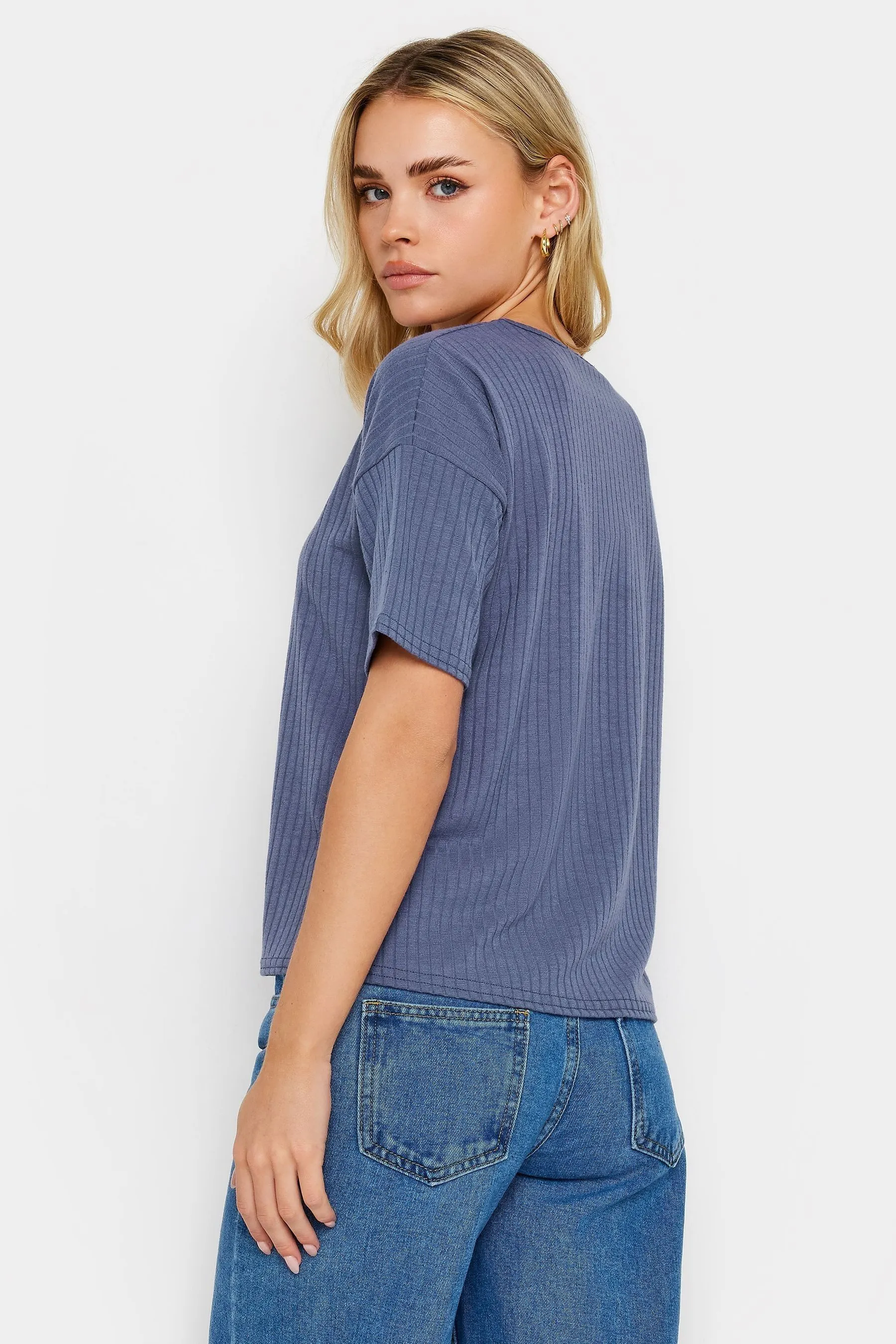 PixieGirl Petite - T-shirt squadrata a coste